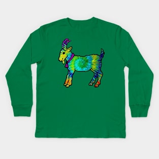 Psychedelic Goat Kids Long Sleeve T-Shirt